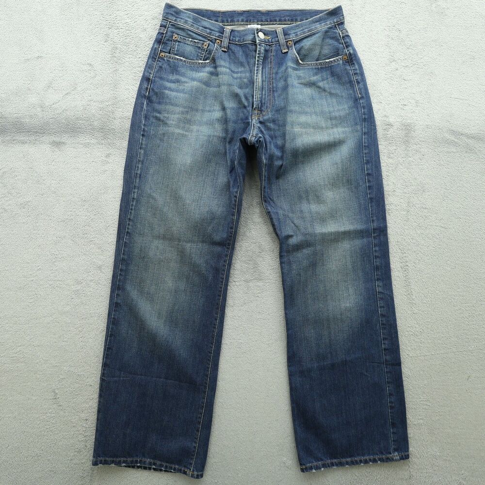 Lucky Brand Jeans Mens Size 32x31 Blue Bootcut Dungarees Denim Medium-Stone Wash